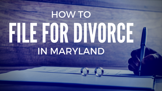 How to file for divorce in Maryland